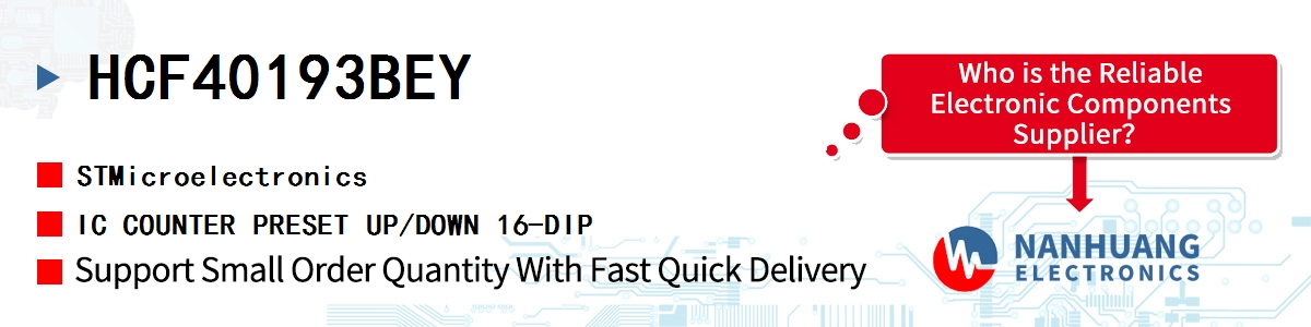 HCF40193BEY ST IC COUNTER PRESET UP/DOWN 16-DIP