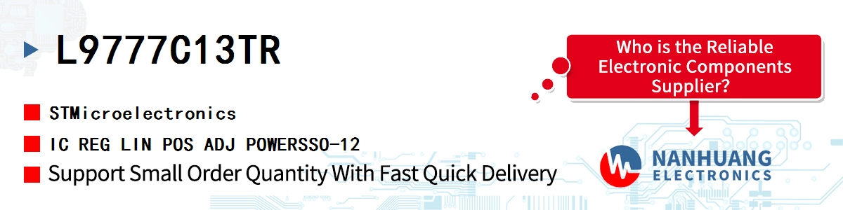 L9777C13TR ST IC REG LIN POS ADJ POWERSSO-12