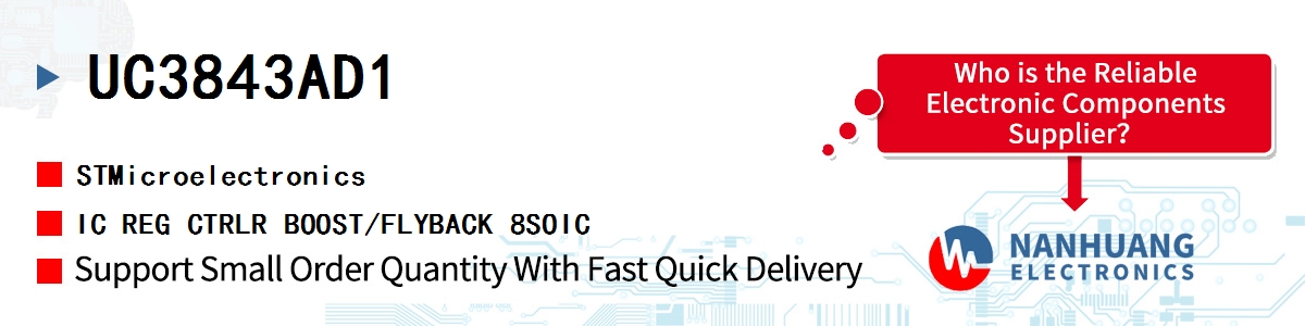 UC3843AD1 ST IC REG CTRLR BOOST/FLYBACK 8SOIC